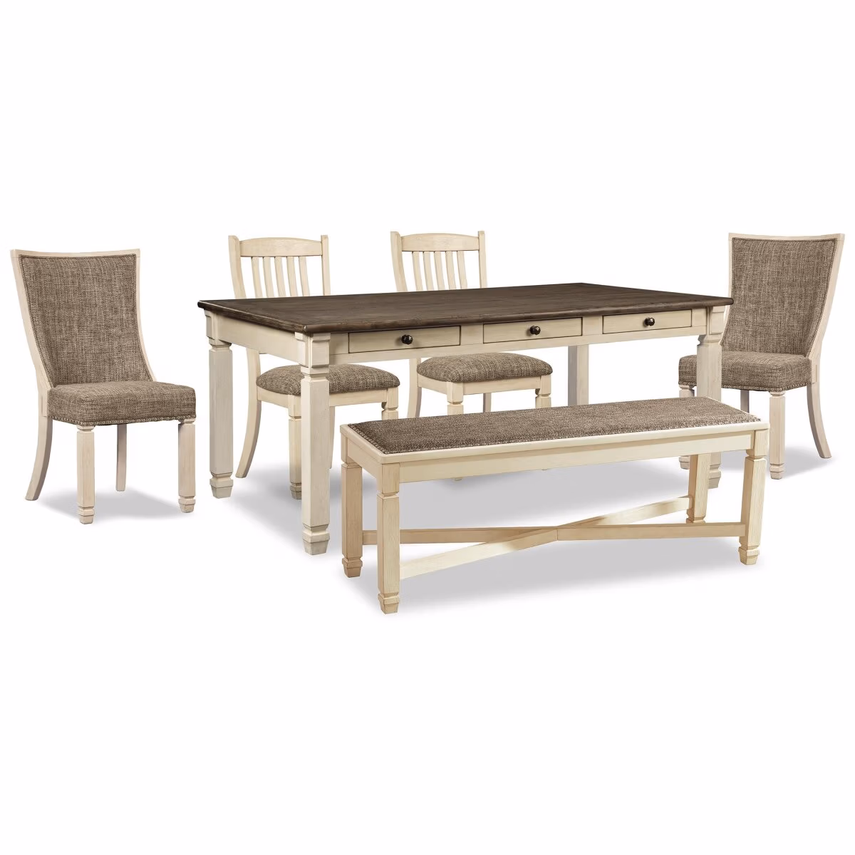 Bolanburg Dining Table, 4 Chairs and Bench - Image 2