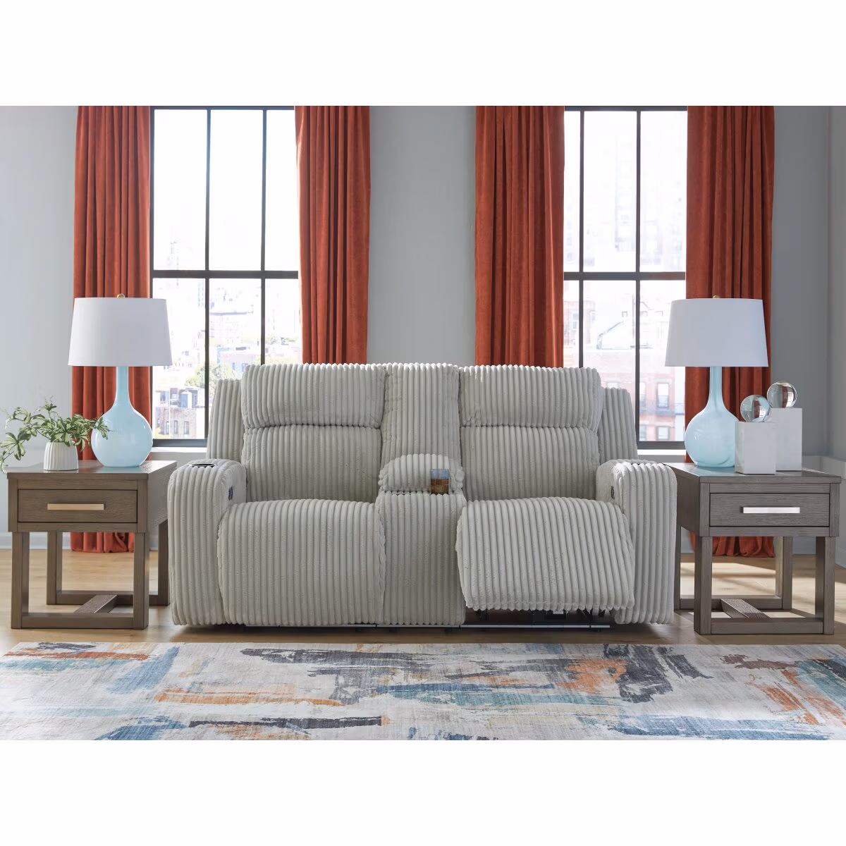 Carvara Power Reclining Loveseat with Console - Image 9