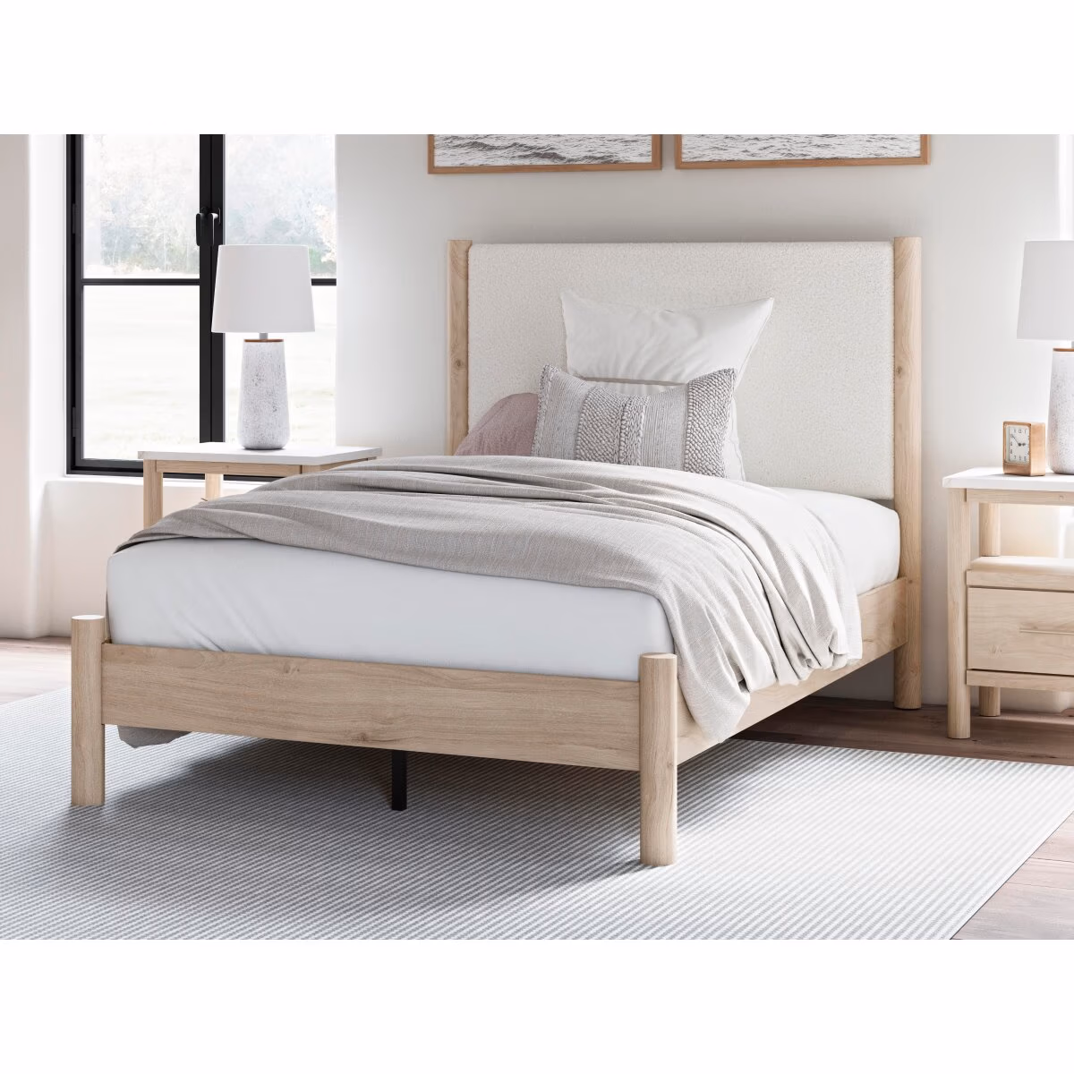 Cadmori Full Upholstered Panel Bed - Image 3