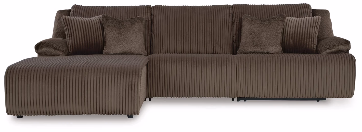 Top Tier 3-Piece Reclining Sectional Sofa Chaise