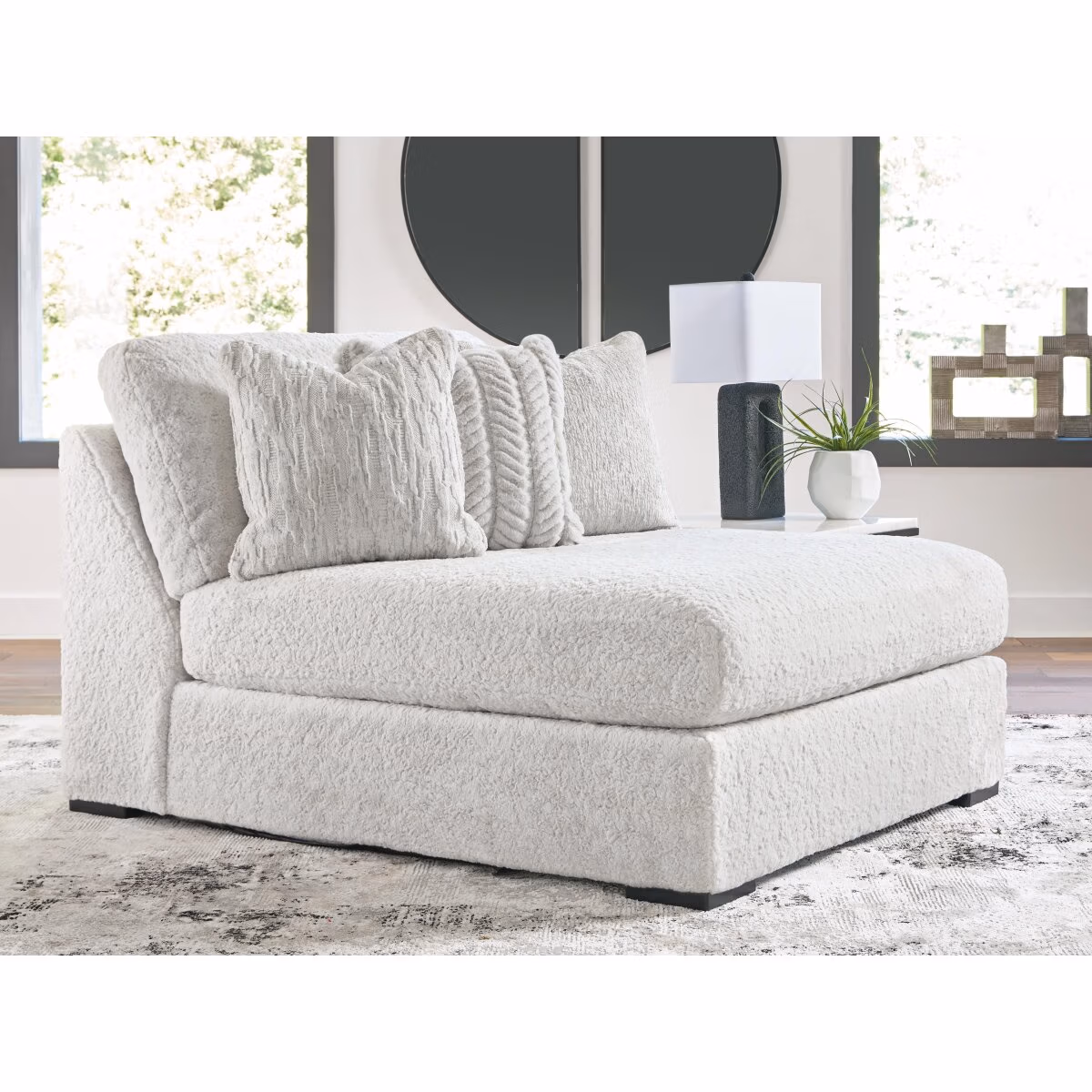 Cuddle Plush Oversized Armless Chaise - Image 3