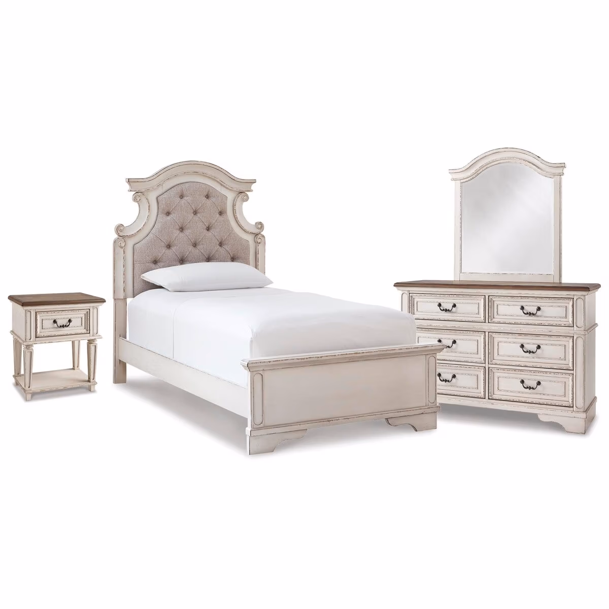 Realyn Twin Panel Bed, Dresser, Mirror and Nightstand - Image 2