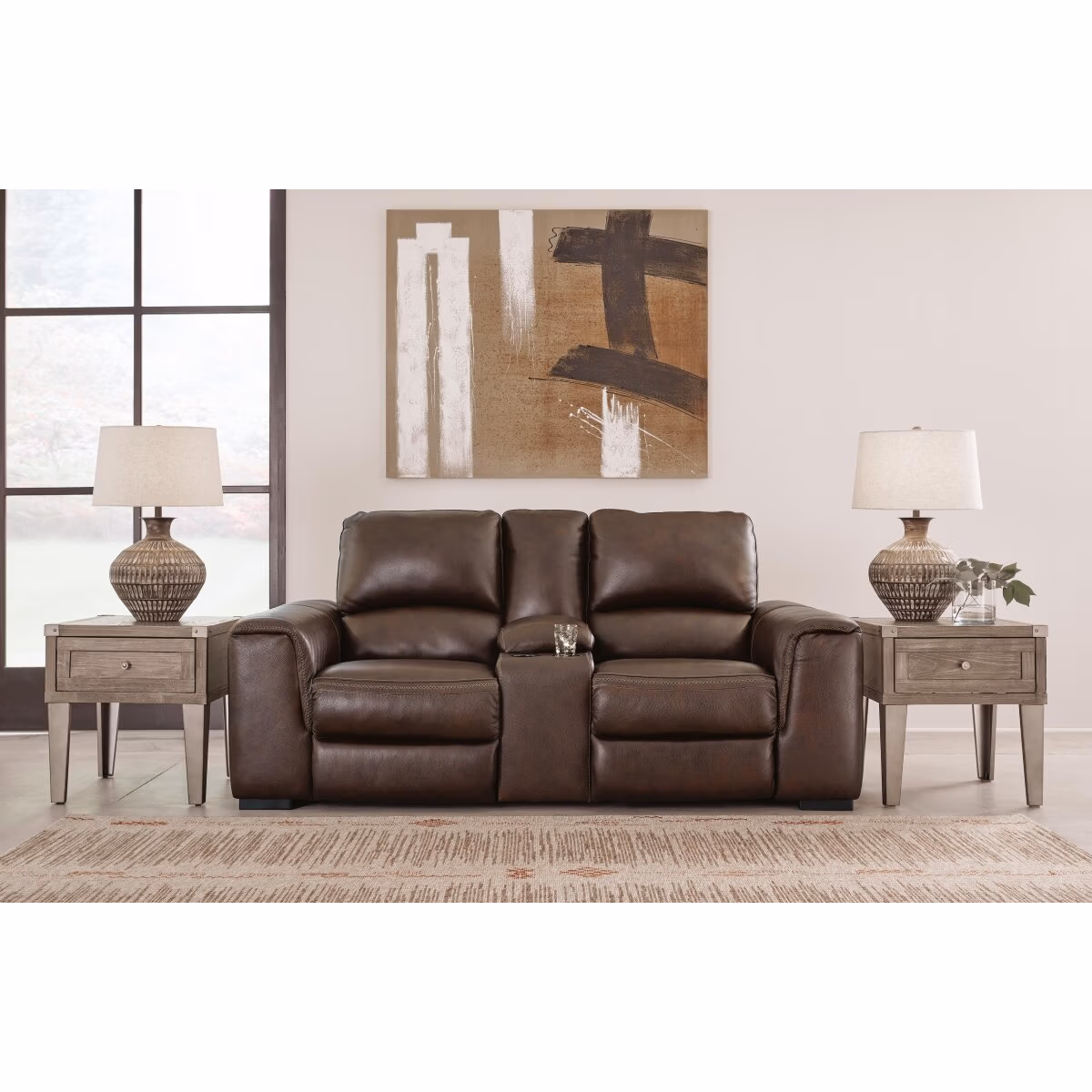 Alessandro Power Reclining Loveseat with Console - Image 3