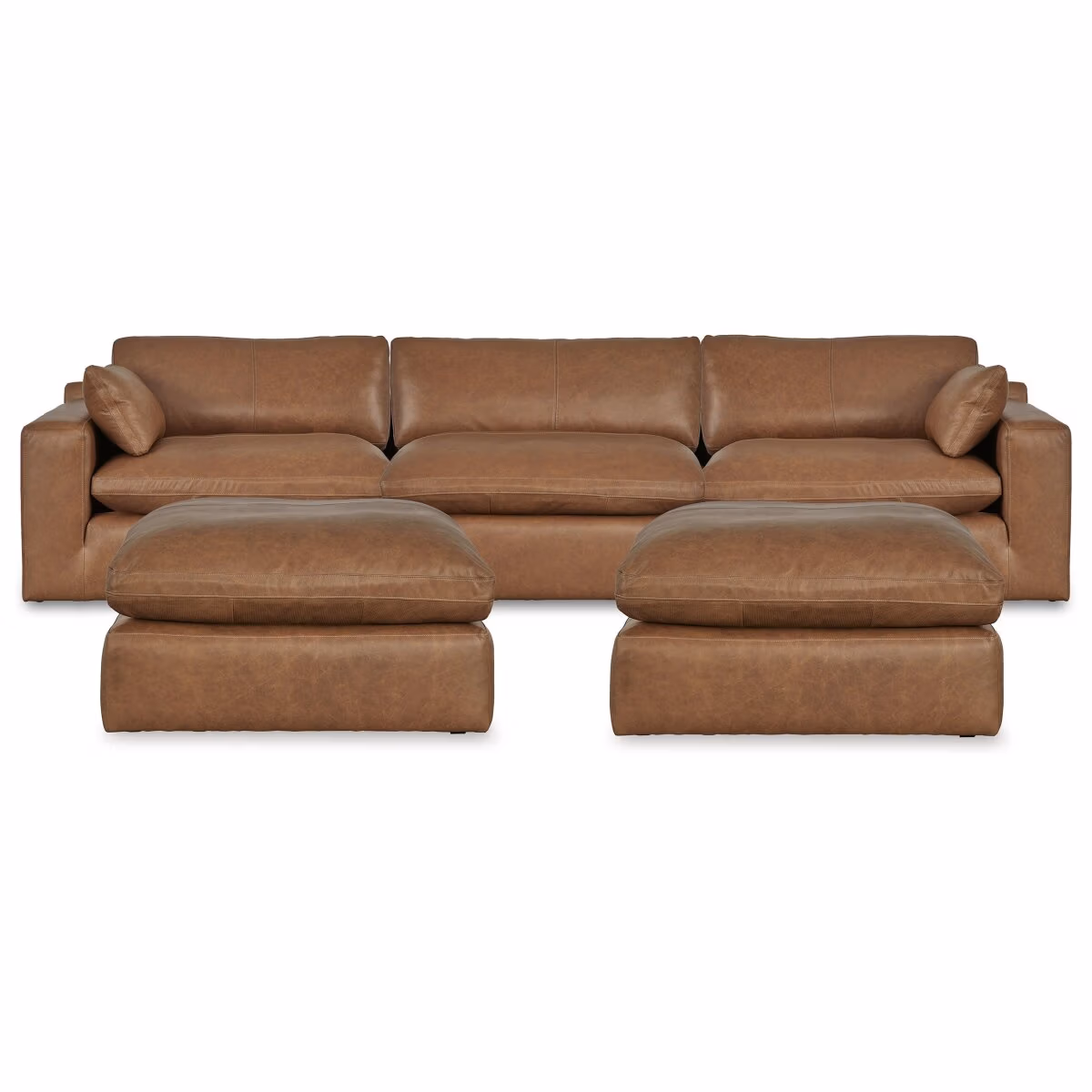 Emilia 3-Piece Sectional and 2 Ottomans - Image 2