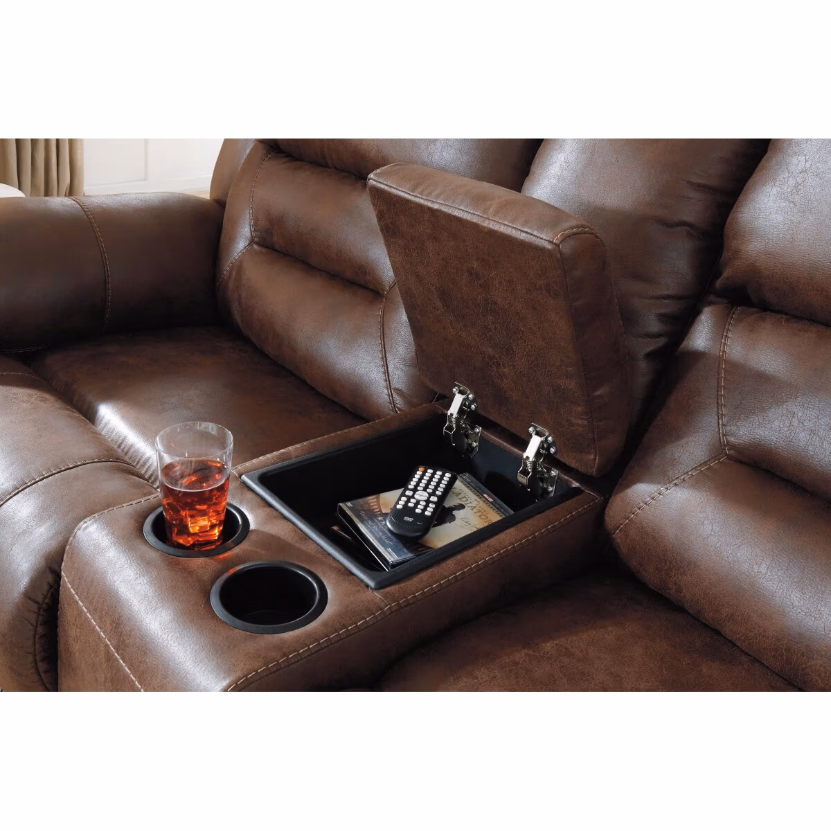 Stoneland Reclining Loveseat with Console - Image 7