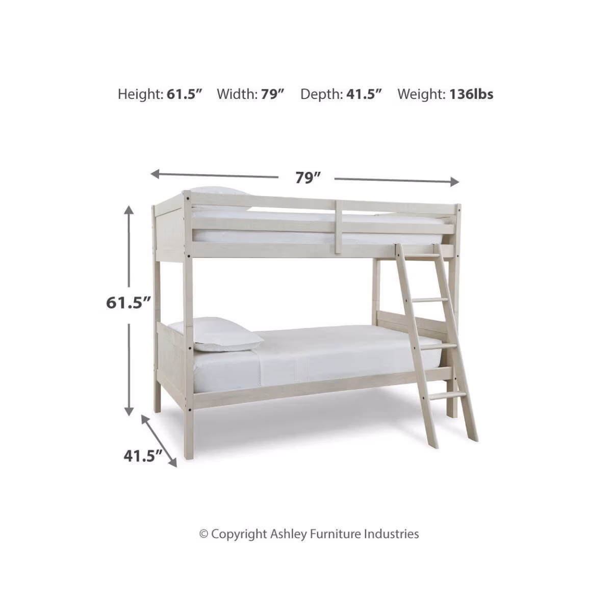 Robbinsdale Twin/Twin Bunk Bed with Ladder - Image 9