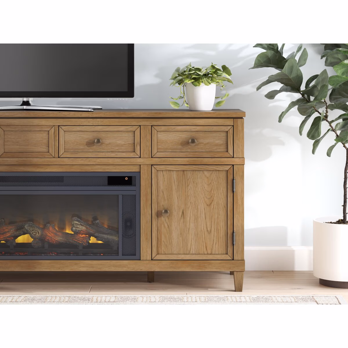 Sharlance 81" TV Stand with Electric Fireplace - Image 5