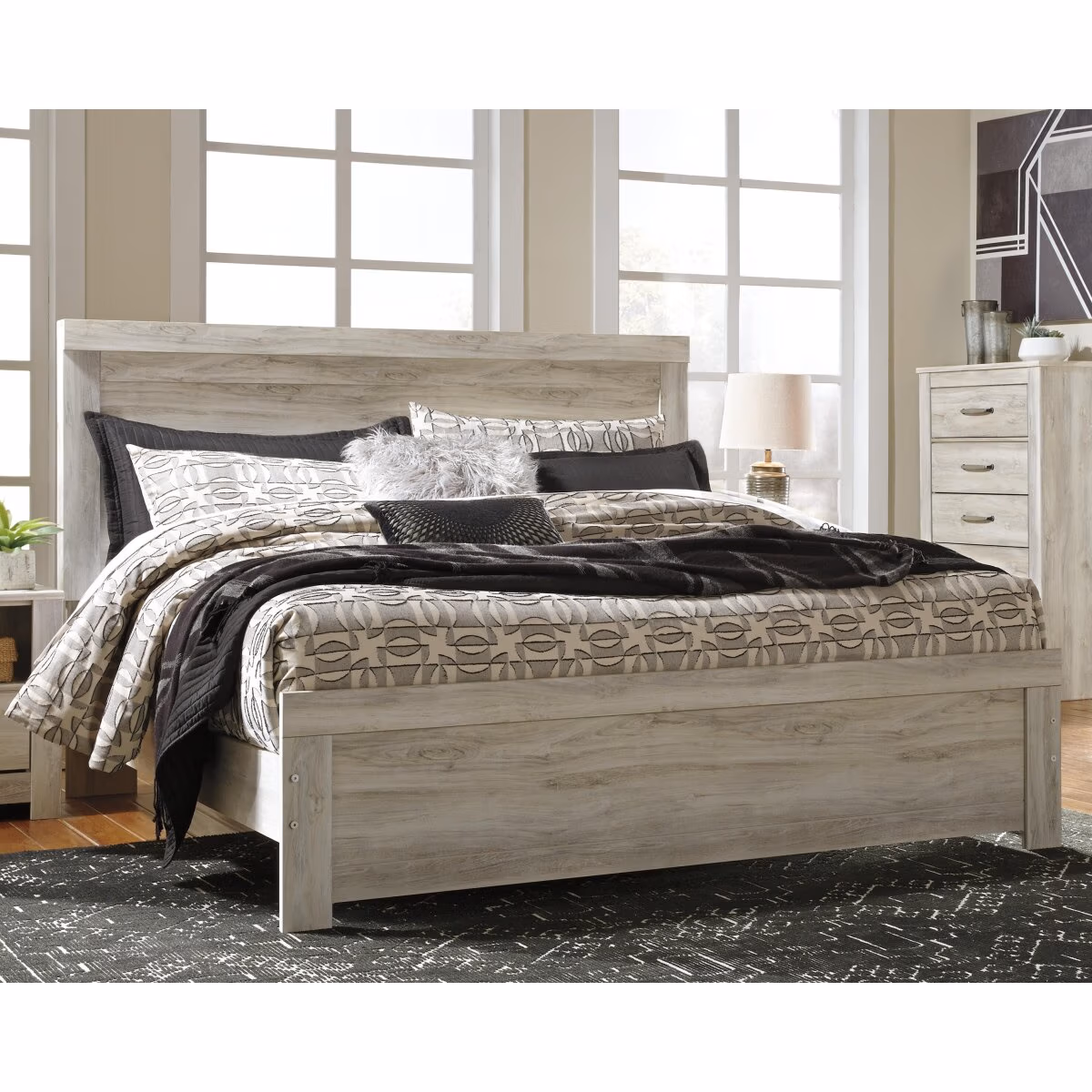 Bellaby King Panel Bed, Dresser, Mirror, Chest and 2 Nightstands - Image 14