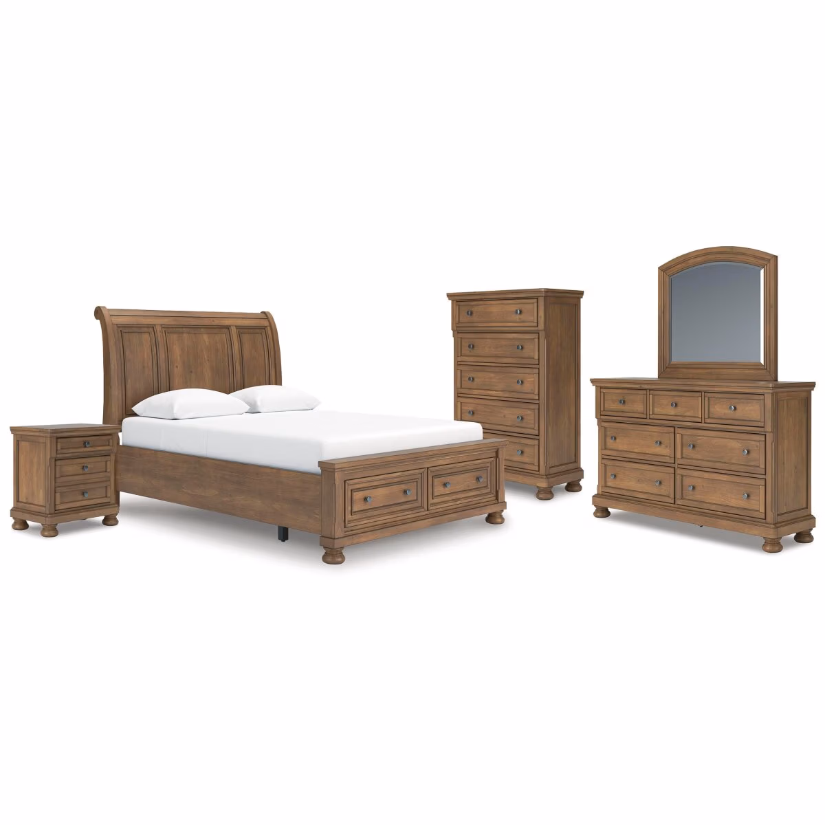 Feddinger Queen Sleigh Bed, Dresser, Mirror, Chest and Nightstand - Image 2