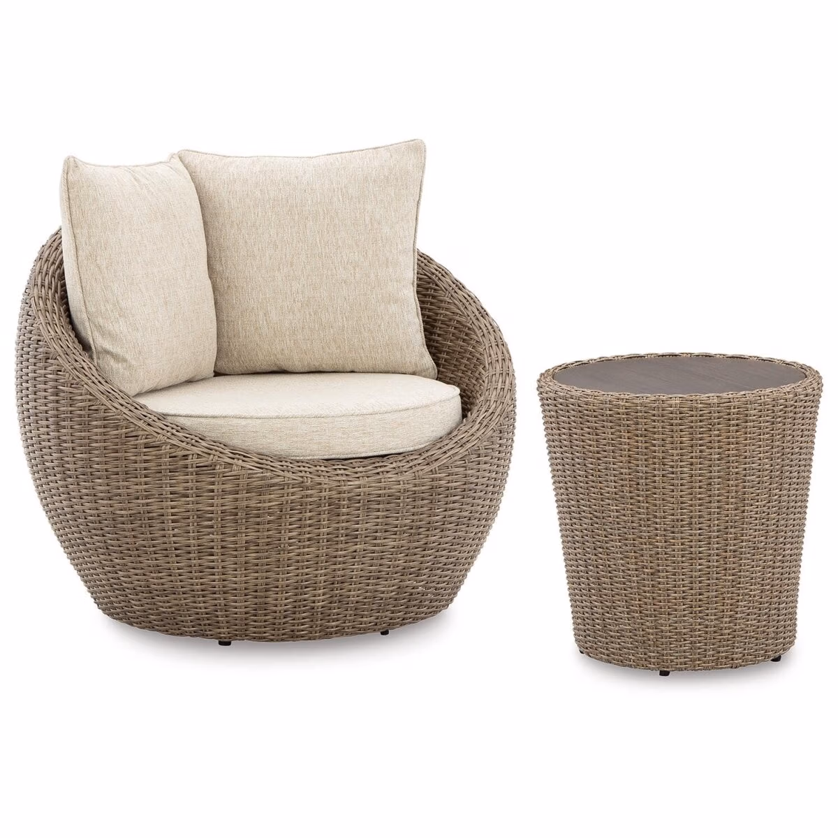 Danson 2 Swivel Lounge Chairs and End Table - Image 2