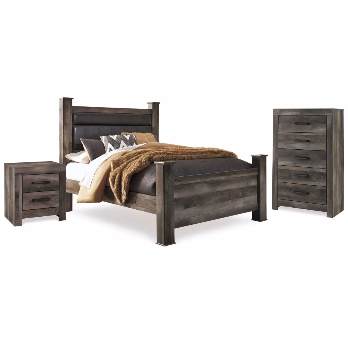 Wynnlow Queen Poster Bed, Chest and 2 Nightstands - Image 2