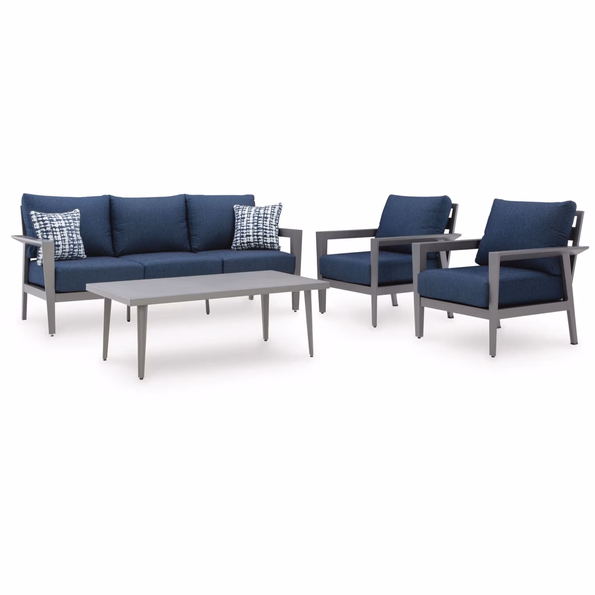 Gali Outdoor Sofa/Chairs/Table Set (Set of 4) - Image 4