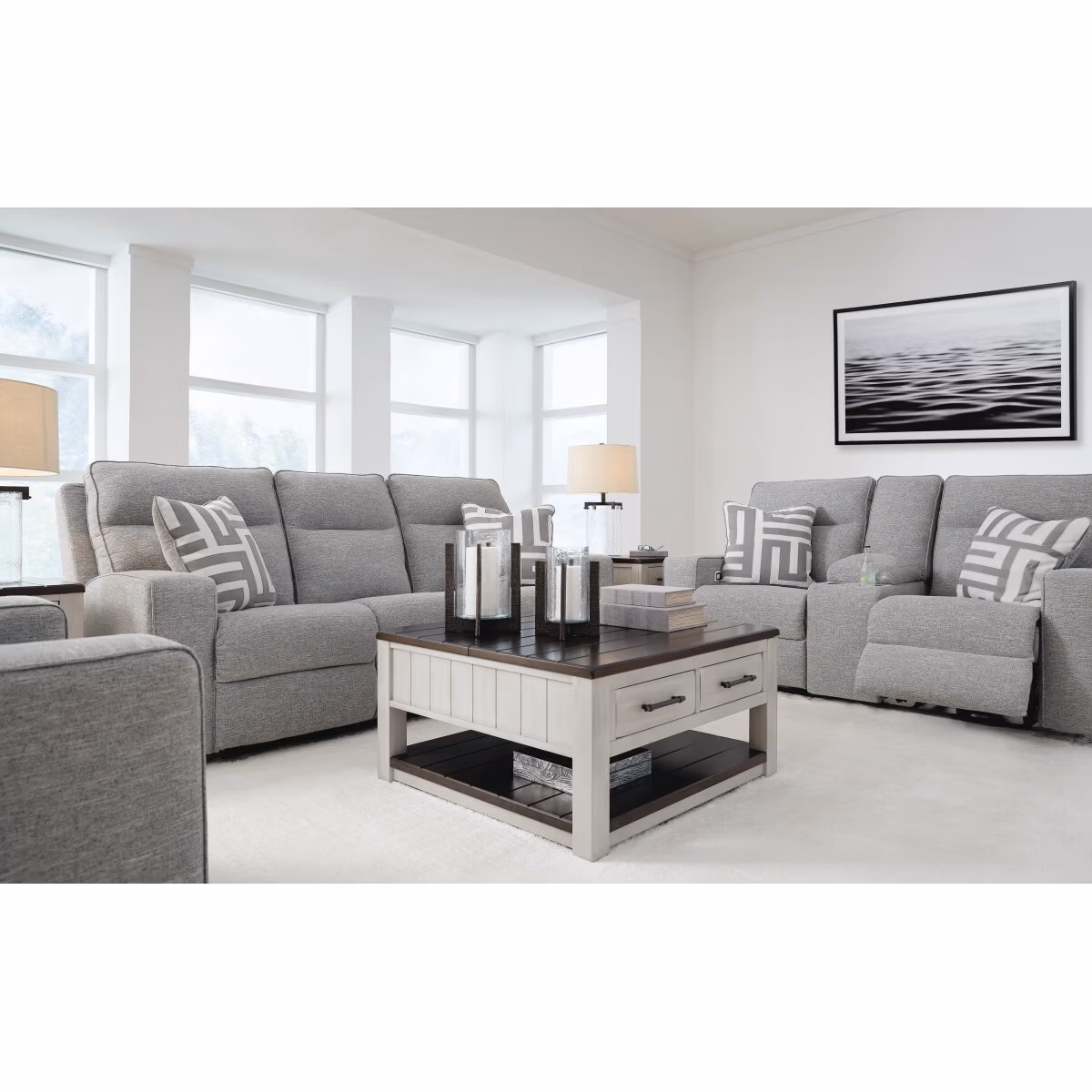 Biscoe Power Reclining Sofa and Loveseat - Image 5