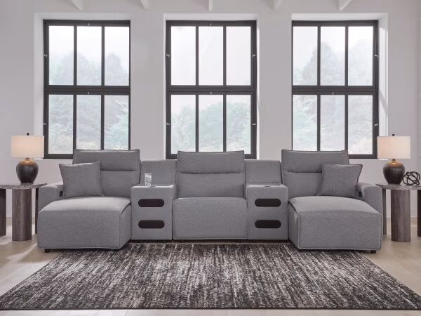 Modmax II 5-Piece Power Reclining Sectional with Chaise and Audio Consoles - Image 3