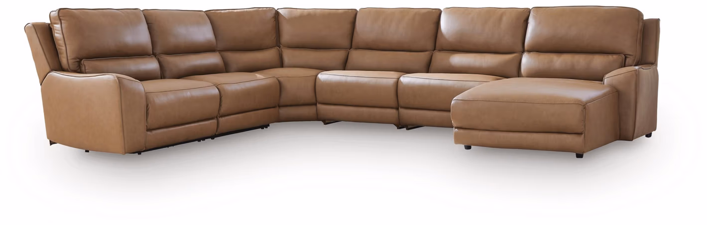28cfe18030fc3ea23154ce90d63f964d DeepWakes 6-Piece Reclining Sectional with Chaise - Image 1