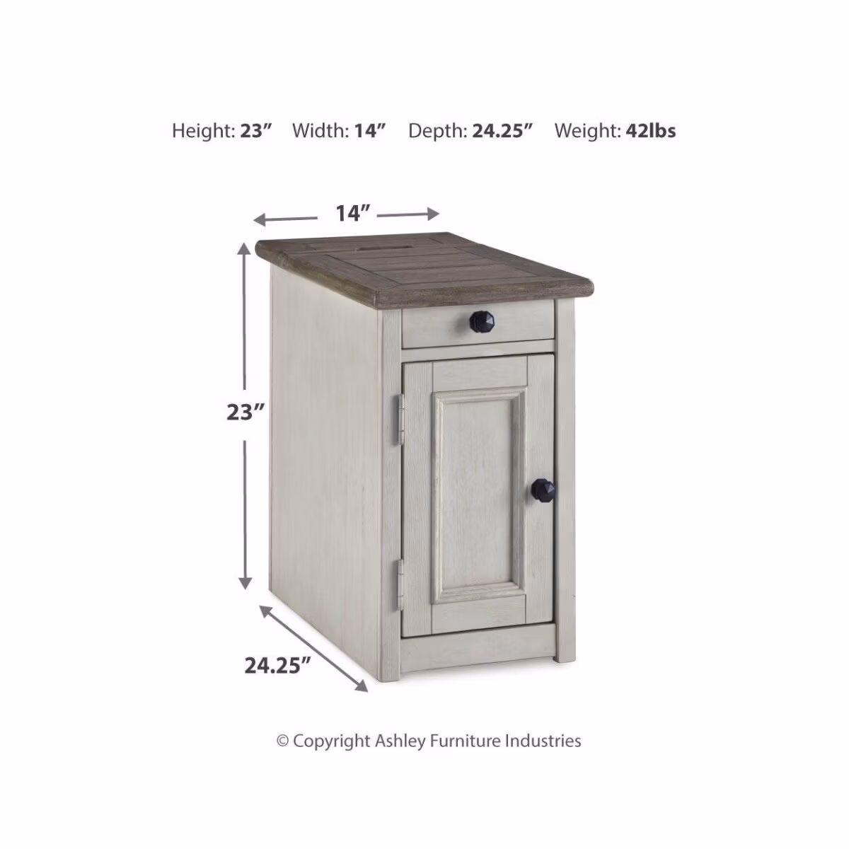 Bolanburg Chairside End Table with USB Ports & Outlets - Image 5