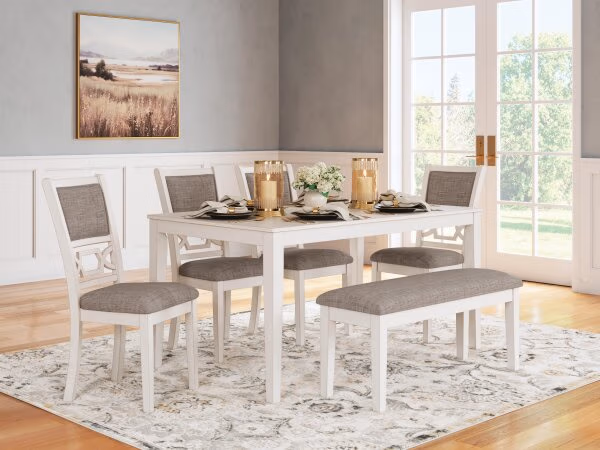 Erinberg Dining Table and 4 Chairs and Bench (Set of 6) - Image 3