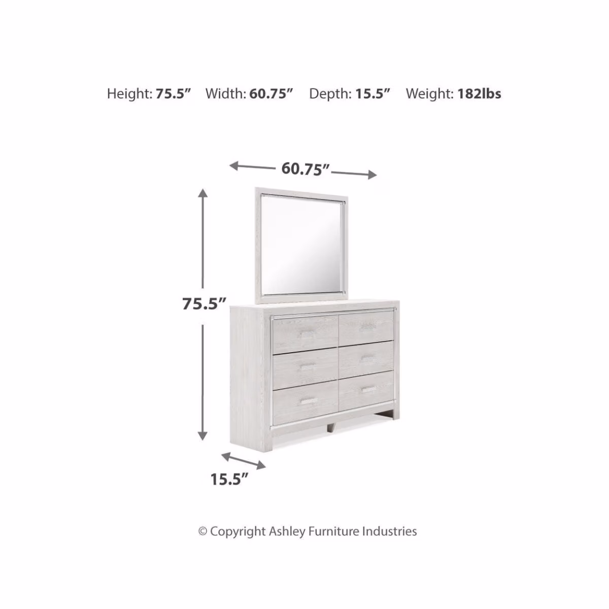 Altyra Queen Upholstered Panel Bed, Dresser, Mirror, Chest and Nightstand - Image 10