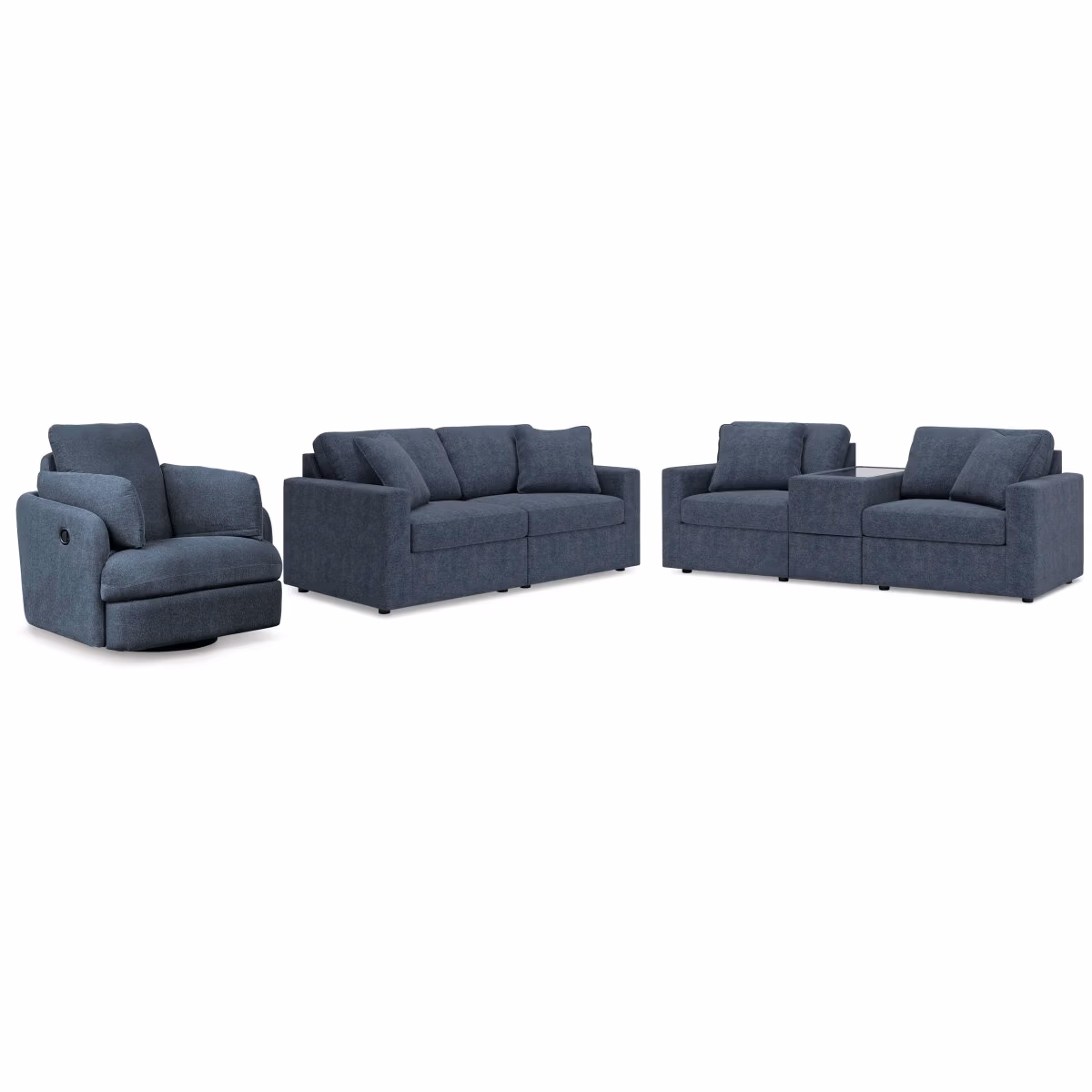 Modmax 3-Piece Sectional Sofa, 2-Piece Sectional Loveseat and Swivel Glider Recliner - Image 2