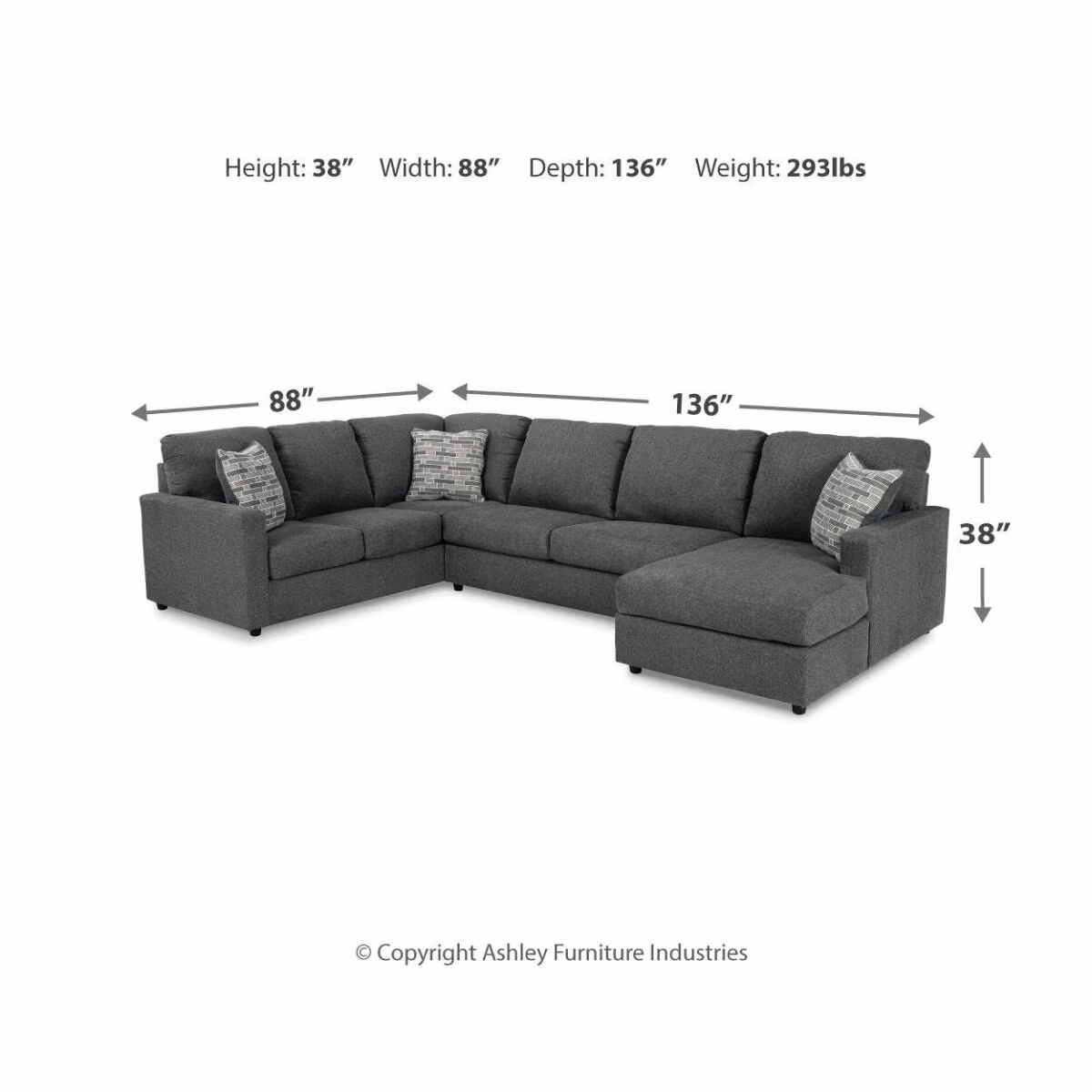 Edenfield 3-Piece Sectional with Chaise - Image 5