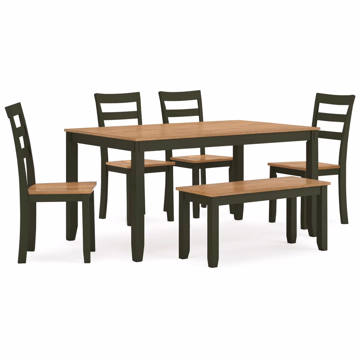 Gesthaven Dining Table with 4 Chairs and Bench (Set of 6) - Image 2
