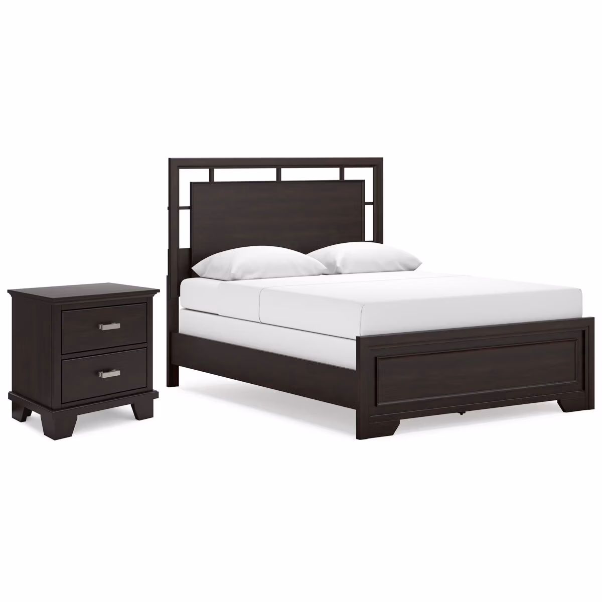 Covetown Queen Panel Bed and Nightstand - Image 2