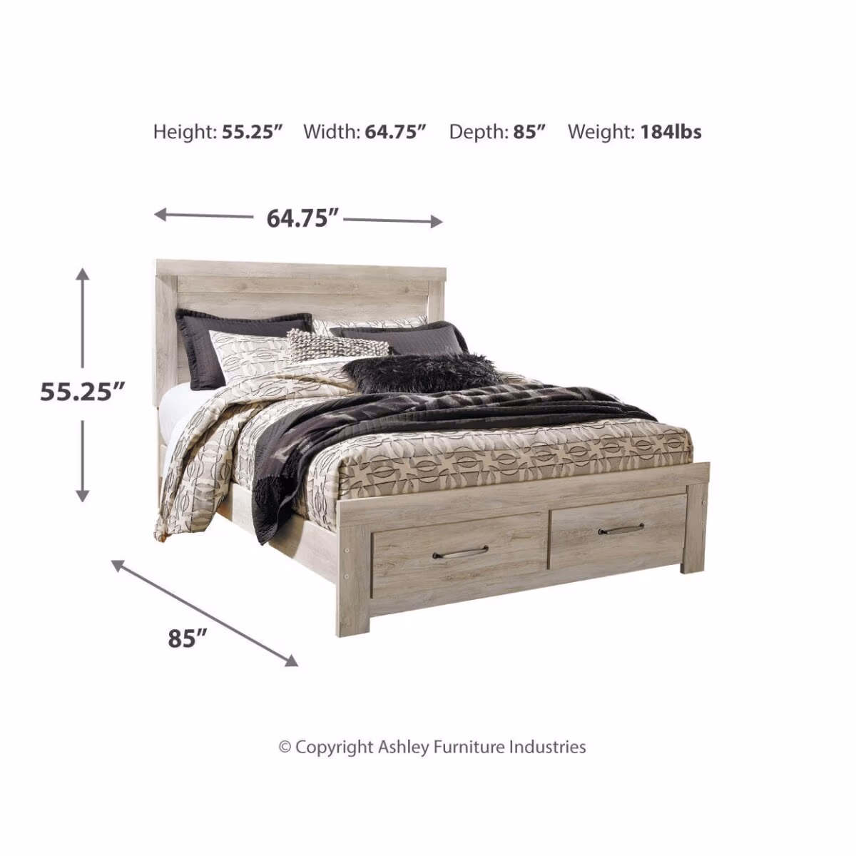 Bellaby Queen Panel Storage Bed, Dresser and Mirror - Image 6