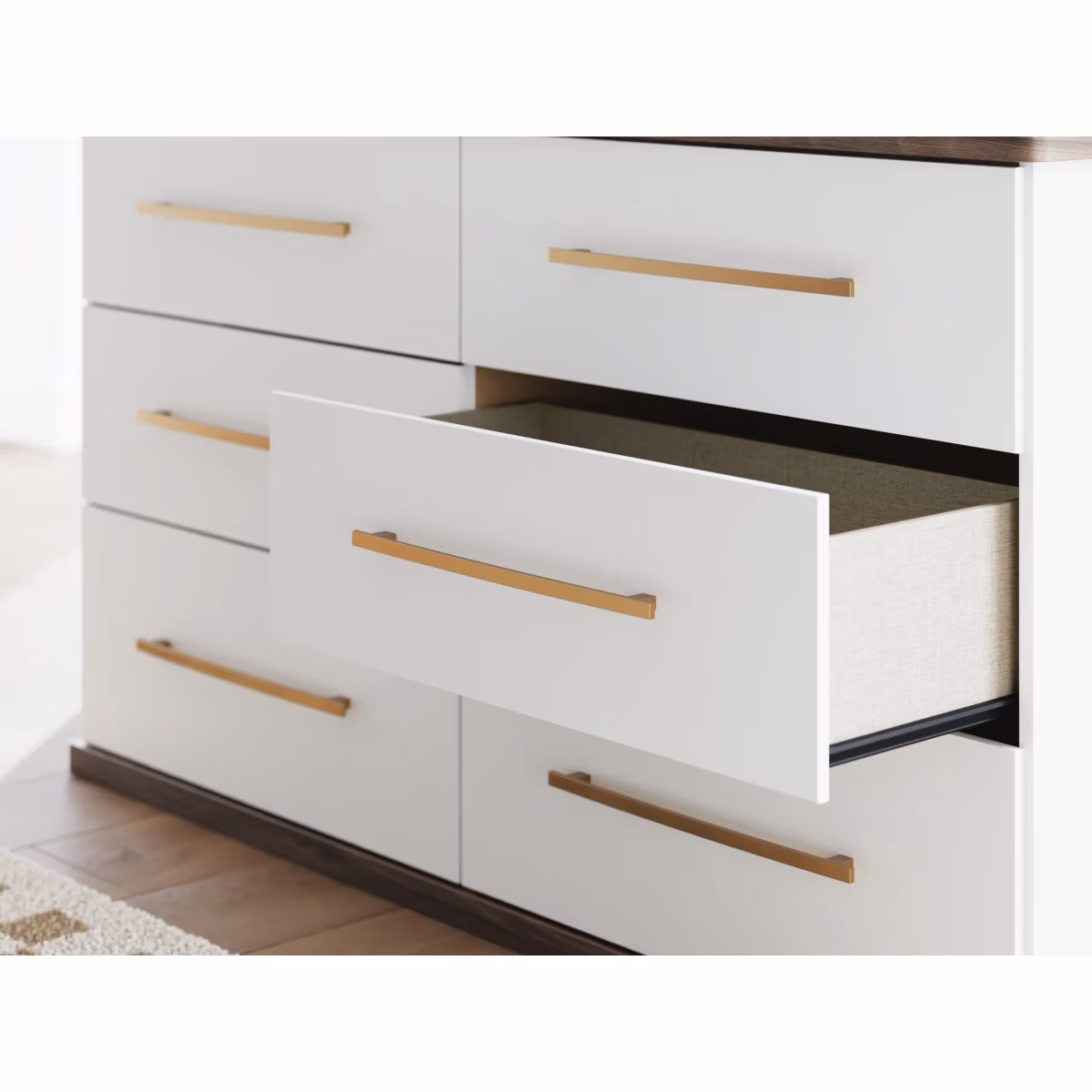 Kendanport King Upholstered Bed, Dresser and Nightstand - Image 27