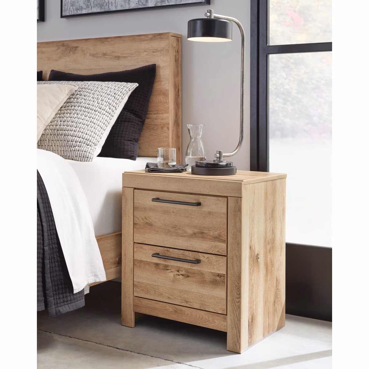 Hyanna King Panel Bed, Dresser, Mirror and 2 Nightstands - Image 14