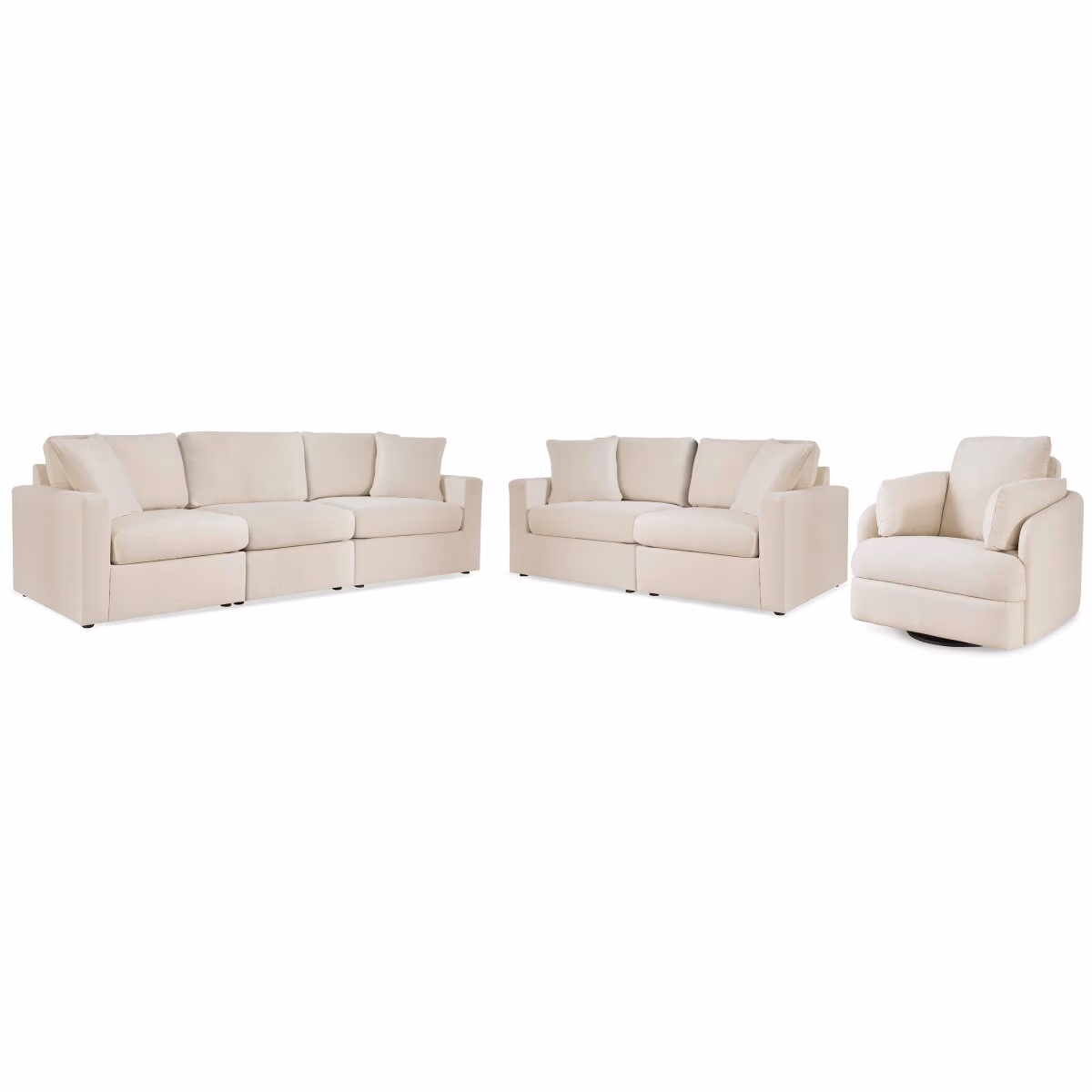 Modmax 3-Piece Sectional Sofa, 2-Piece Sectional Loveseat and Swivel Glider Recliner - Image 2
