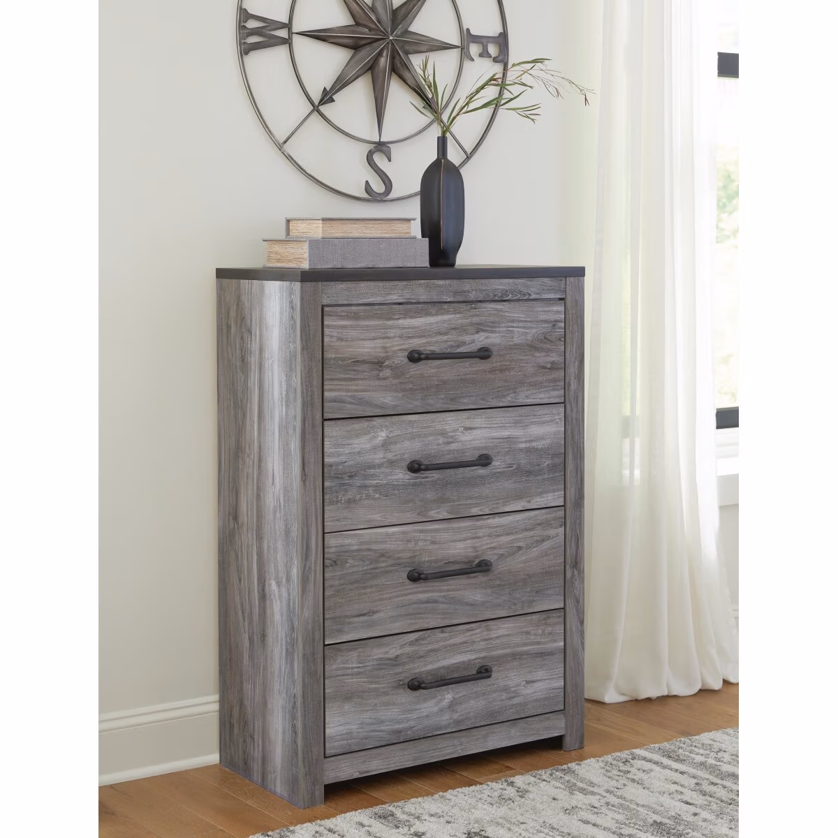 Bronyan King Panel Bed, Dresser, Mirror, Chest and 2 Nightstands - Image 16
