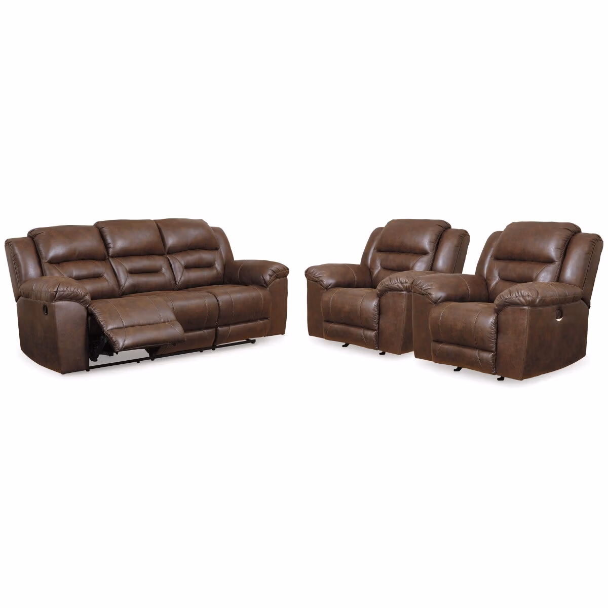 Stoneland Reclining Sofa and 2 Power Recliners - Image 2