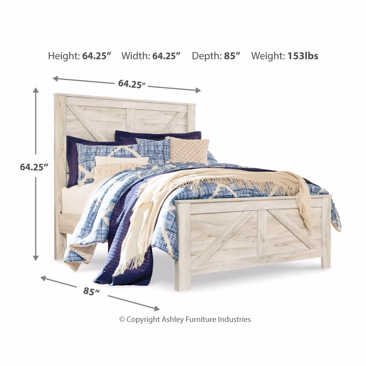Bellaby Queen Crossbuck Panel Bed - Image 5