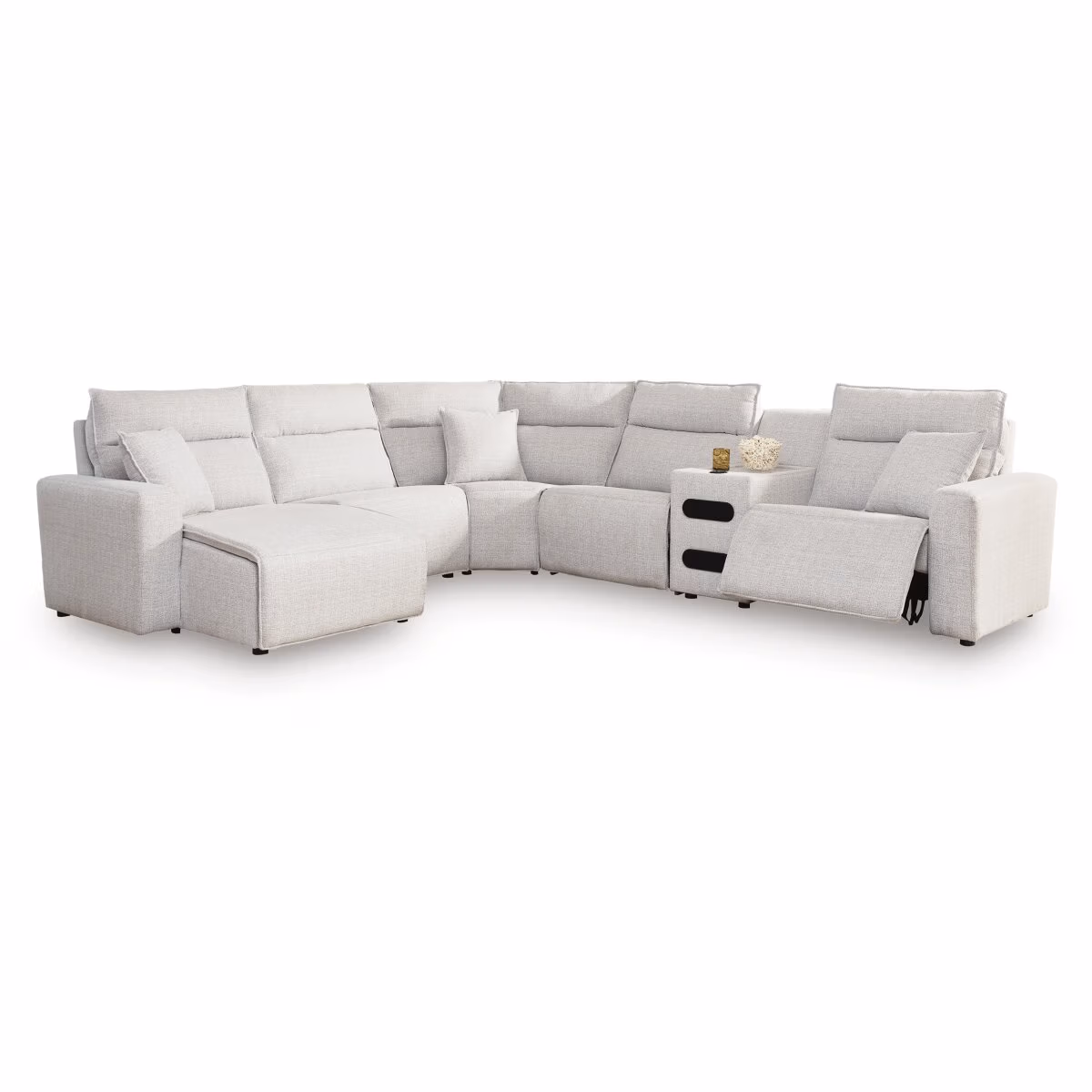 Modmax II 6-Piece Reclining Sectional with Chaise and Audio Console - Image 2