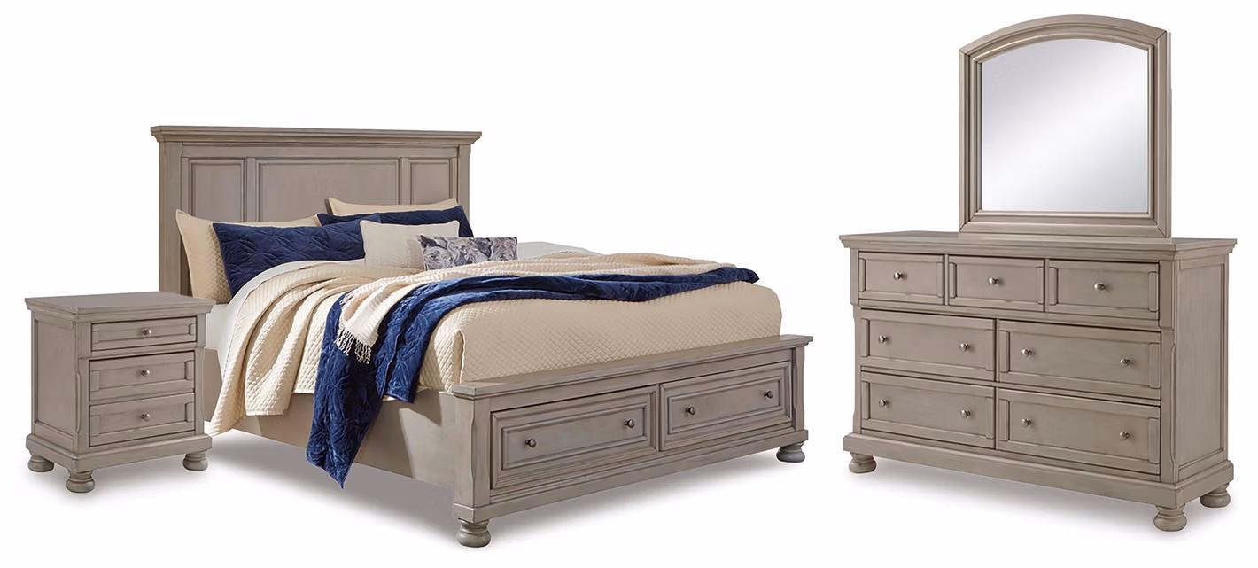 331143384d832bca5c8e682e0f1fc77f Lettner Queen Panel Storage Bed, Dresser, Mirror and Nightstand - Image 1