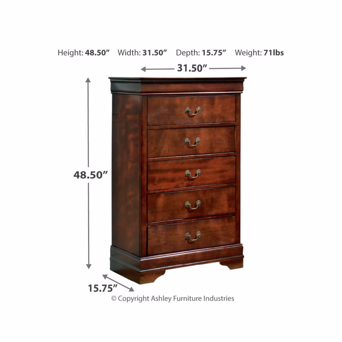 Alisdair Twin Sleigh Bed, Dresser, Mirror, Chest and Nightstand - Image 12