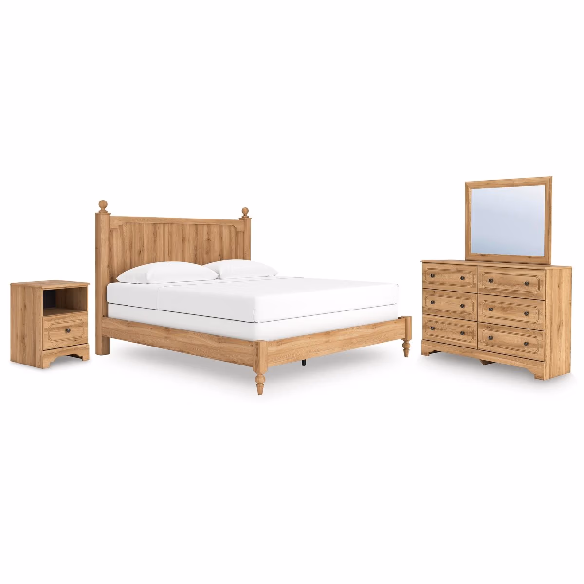Aleaport King Panel Bed, Dresser, Mirror and Nightstand - Image 2