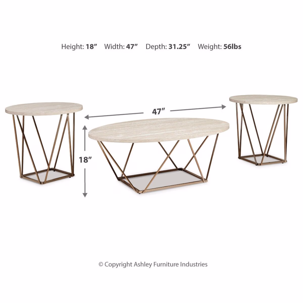 Tarica Table (Set of 3) - Image 5