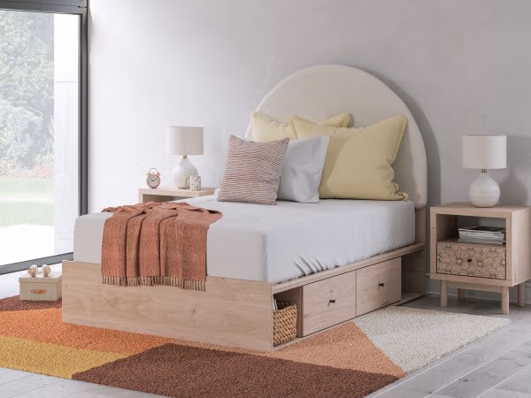 Arloster Full Upholstered Panel Bed with Storage - Image 3