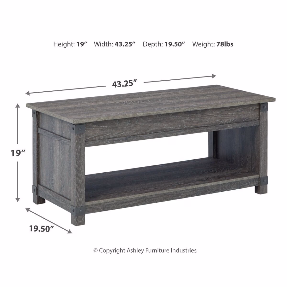 Freedan Lift-top Coffee Table, 2 End Tables and Console - Image 15