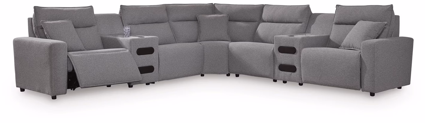 Modmax II 7-Piece Power Reclining Sectional with Audio Consoles