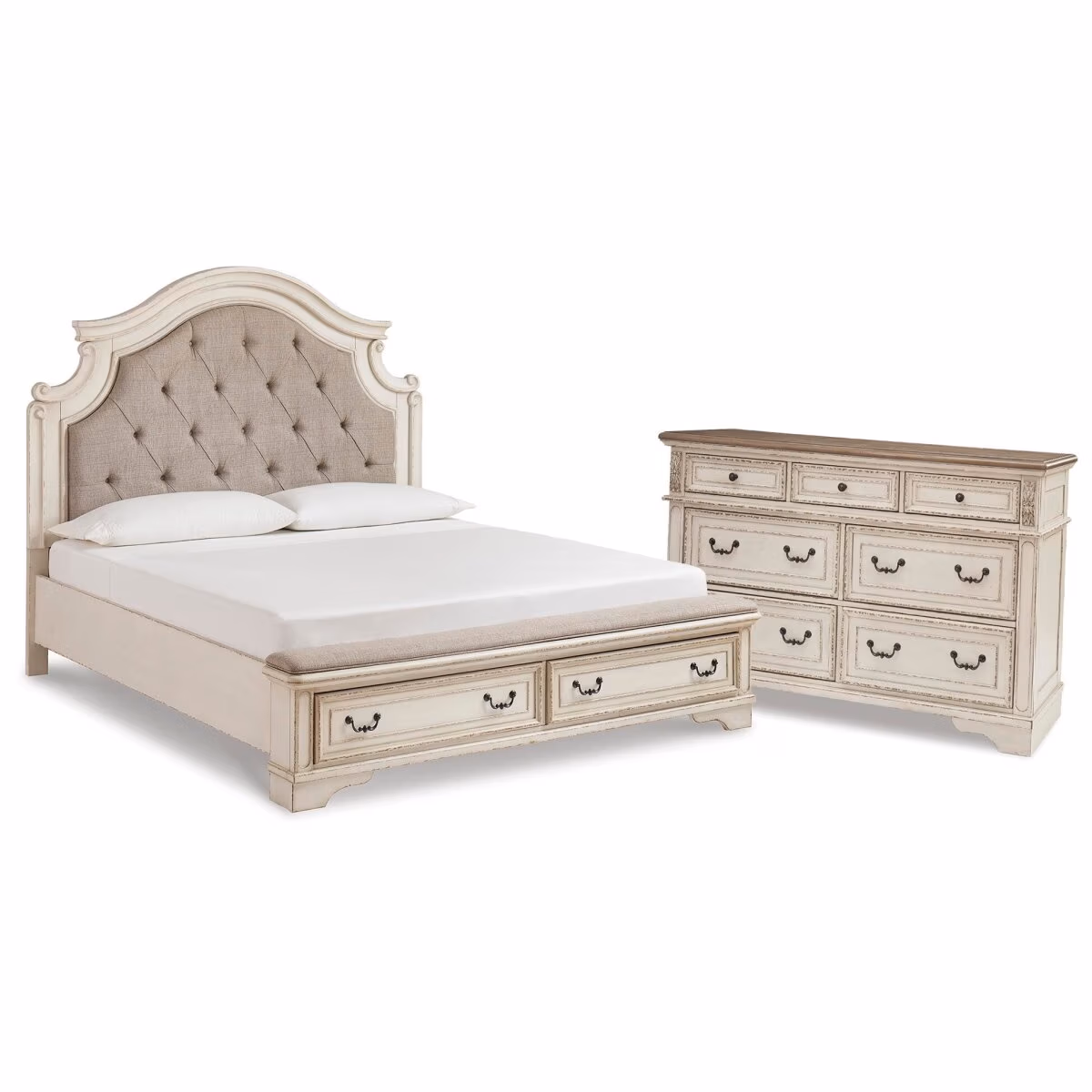 Realyn King Panel Storage Bed and Dresser - Image 2