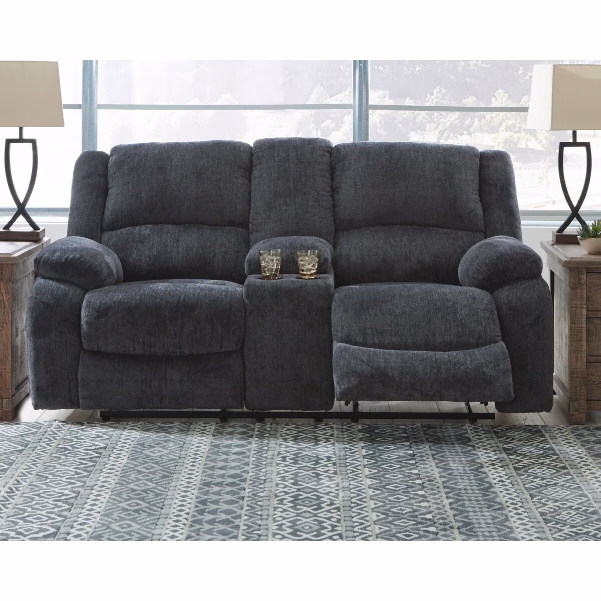 Draycoll Reclining Loveseat with Console - Image 3