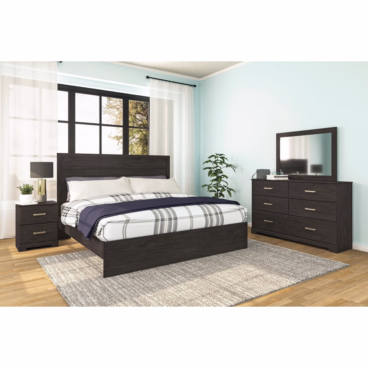 Belachime King Panel Bed and Nightstand - Image 11