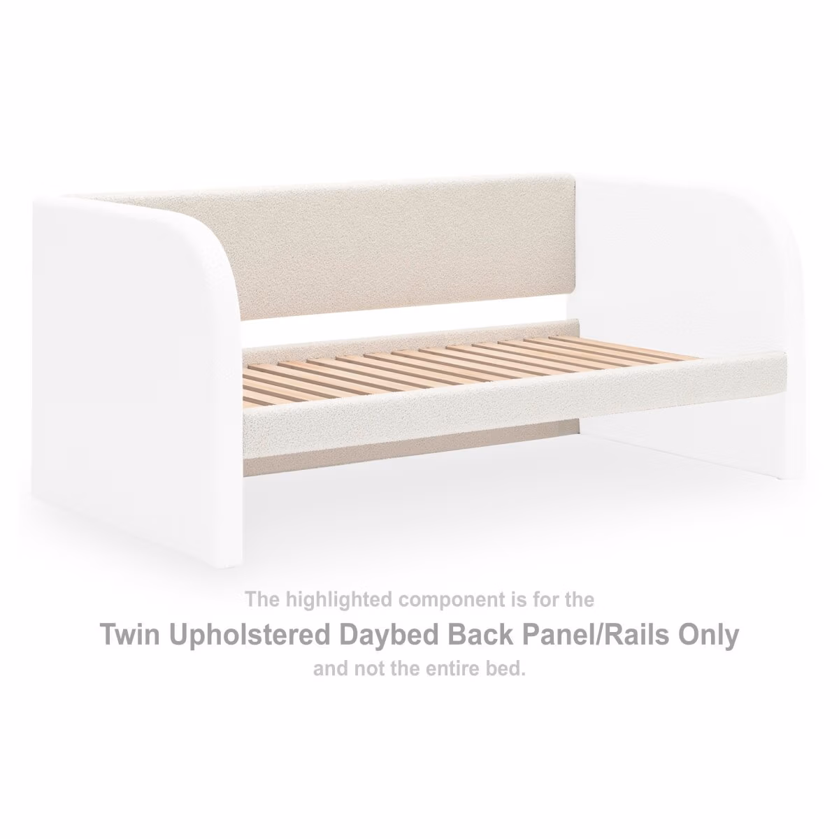 Arloster Twin Upholstered Daybed Panel/Rails/Slats - Image 2
