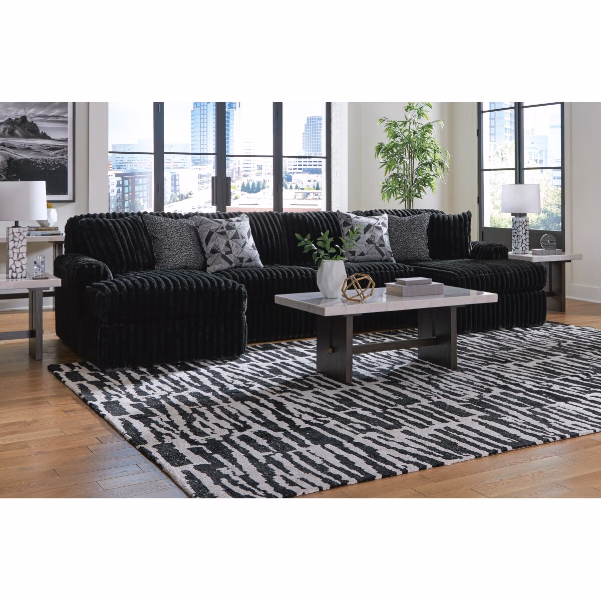 Midnight-Madness 3-Piece Sectional with Chaise - Image 5