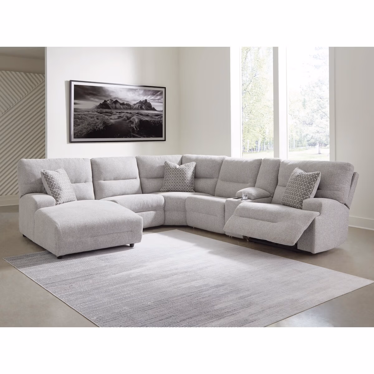 Acklen Place 6-Piece Power Reclining Sectional with Chaise - Image 3