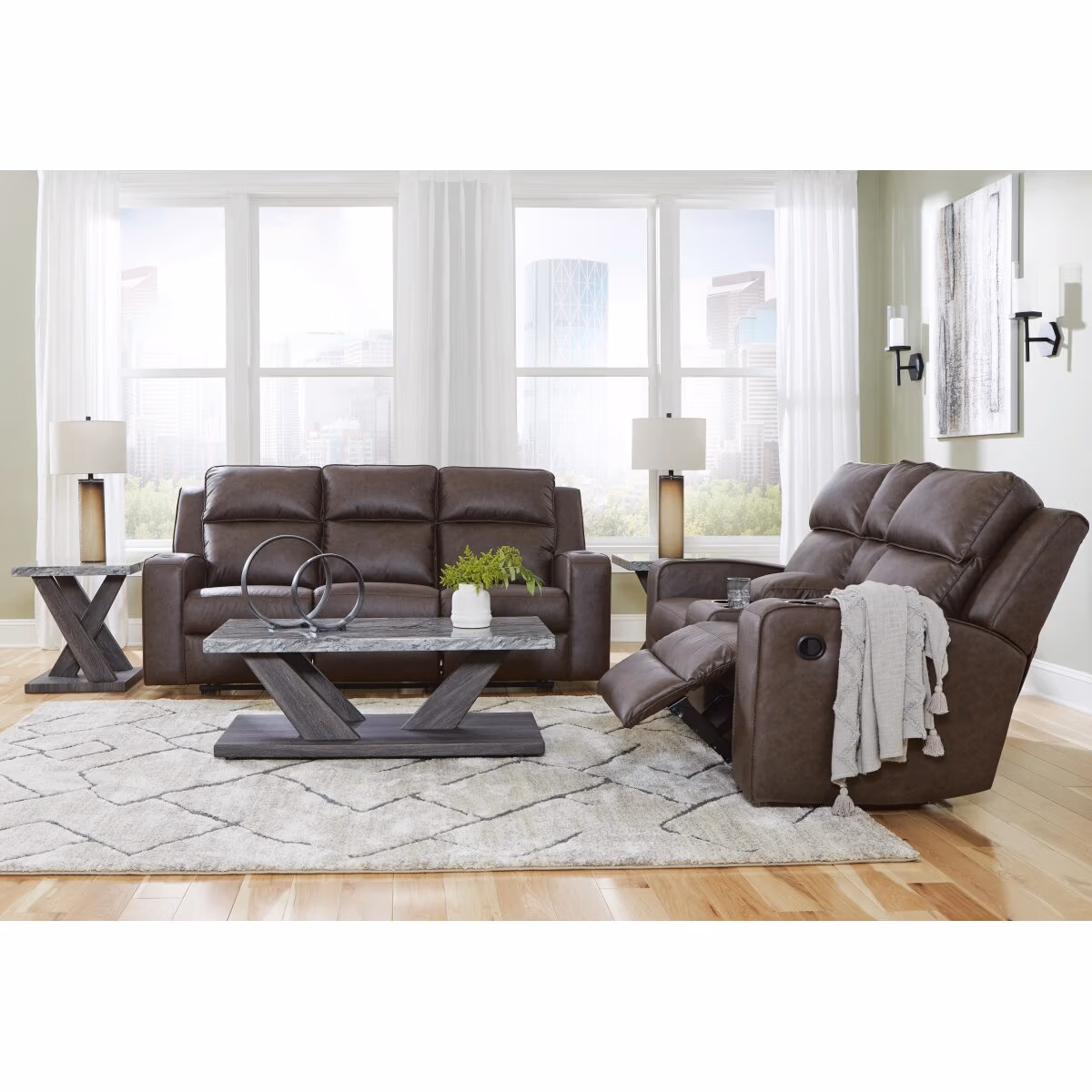 Lavenhorne Reclining Sofa and Loveseat - Image 5