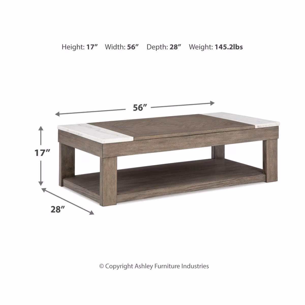 Loyaska Lift-top Coffee Table and 2 End Tables - Image 13