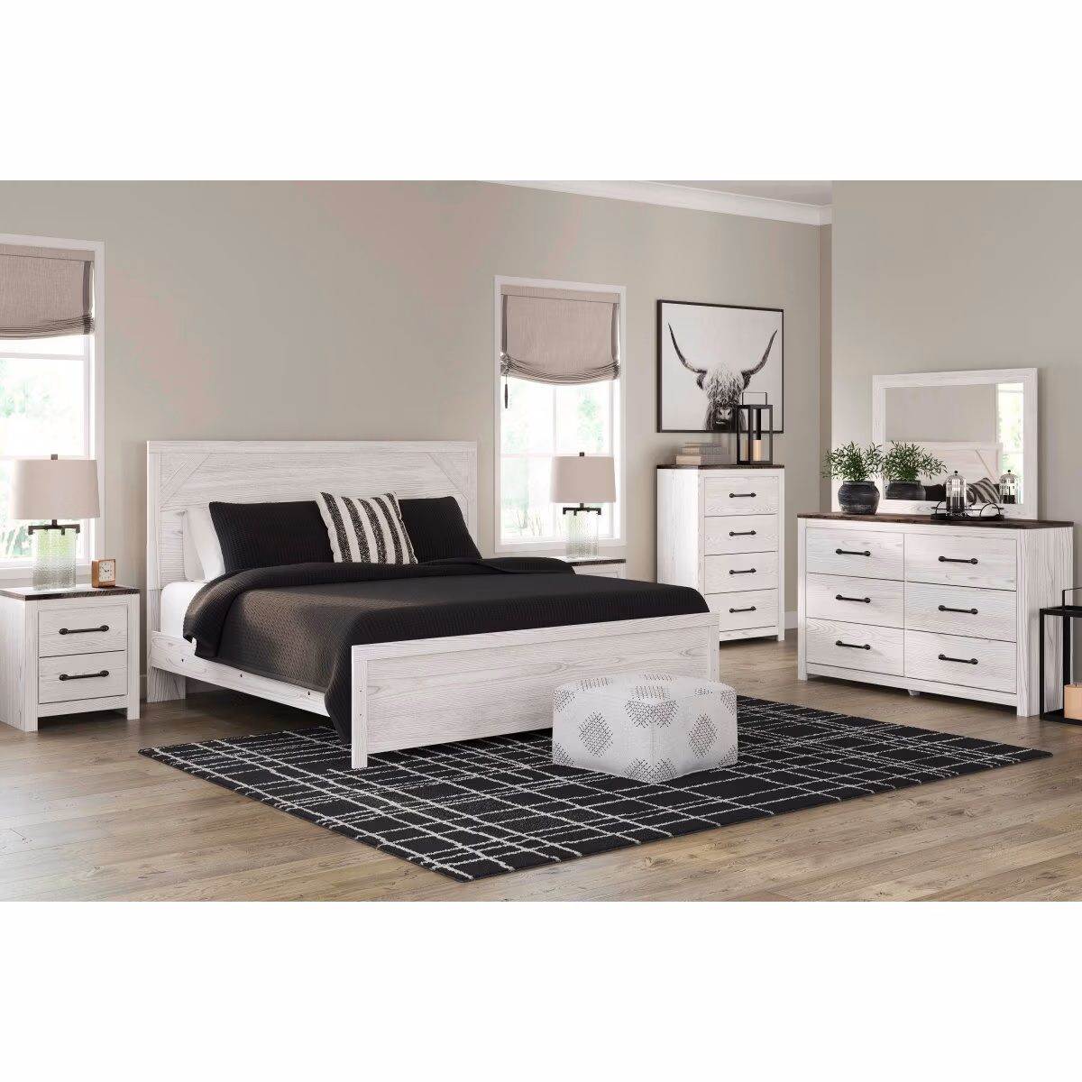 Gerridan King Panel Bed, Dresser, Chest and 2 Nightstands - Image 24